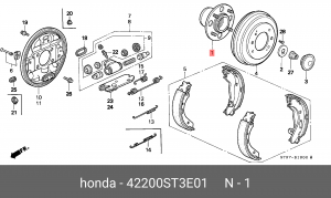 Комплект подшипника ступицы колеса 42200ST3E01 HONDA