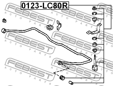 Стойка стабилизатора 0123-LC80R FEBEST