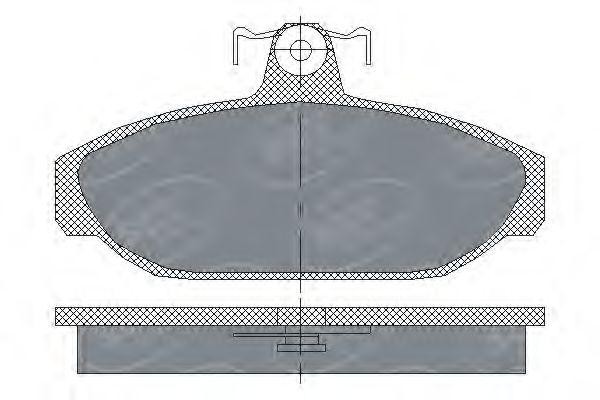 Комплект тормозных колодок, диско SP165 SCT