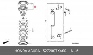Опора амортизатора подвески 52720STXA00 HONDA