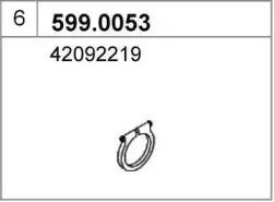 Монтажный комплект, глушитель 5990053 ASSO