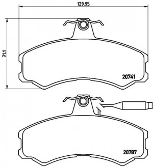 Комплект тормозных колодок, диско P23022 BREMBO