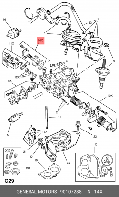 Клапан, карбюратор 90107288 GENERAL MOTORS