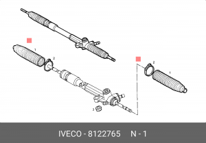 Пыльник, рулевое управление 8122765 IVECO