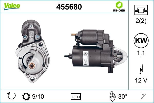 Стартер 455680 VALEO PHC