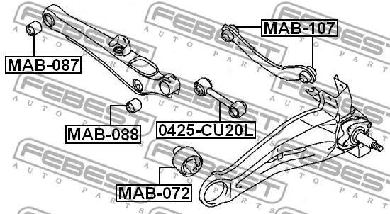 Сайлентблок MAB088 FEBEST