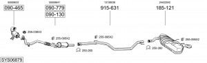 Средний глушитель выхлопных газов 283793 BOSAL