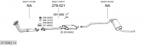Средний глушитель выхлопных газов 279355 BOSAL