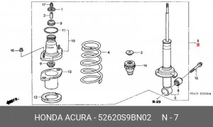 Амортизатор подвески 52620S9BN02 HONDA
