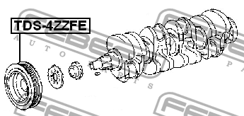 Шкив коленвала TDS-4ZZFE FEBEST