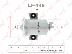 Фильтр топливный LF-148 LYNXAUTO