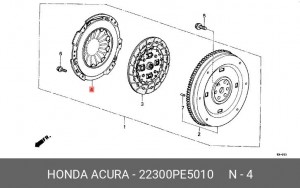 Нажимной диск сцепления 22300PE5010 HONDA