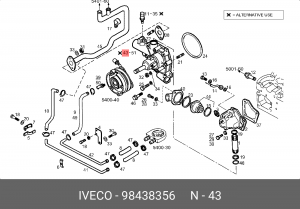 Водяной насос 98438356 IVECO