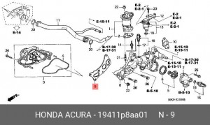 Прокладка, выпускной трубопровод 19411P8AA01 HONDA