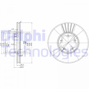 Тормозной диск BG3676 DELPHI