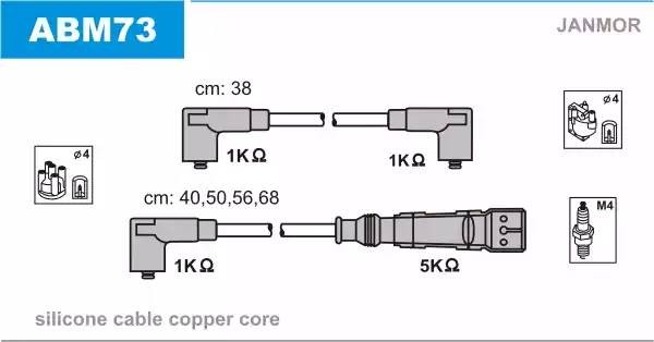 Ккомплект проводов зажигания ABM73 JANMOR