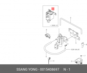 Клапан, система питания 0015408697 SSANG YONG