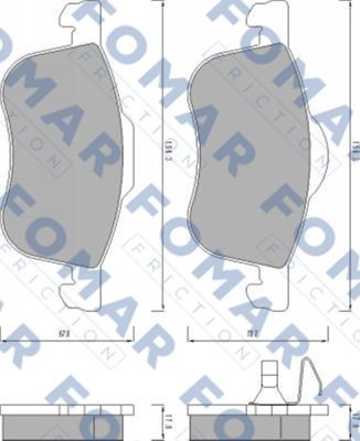 Колодки тормозные дисковые 51673481 ROULUNDS BRAKING