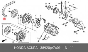 Поликлиновой ремень 38920-PR7-A01 HONDA