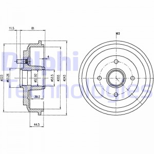 Тормозной барабан BF487 DELPHI