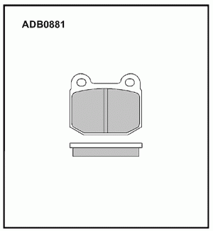 Колодки тормозные дисковые ADB0881 ALLIED NIPPON