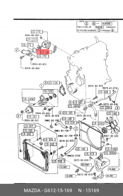 Прокладка датчика G61215169 MAZDA