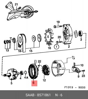 Статор, генератор 8571861 SAAB