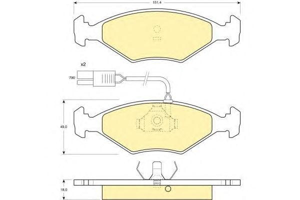 Комплект тормозных колодок, диско 6109602 GIRLING