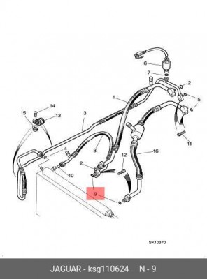 Комплект уплотнительных колец KSG110624 JAGUAR