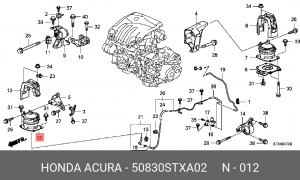 Подушка двигателя 50830STXA02 HONDA