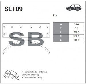Колодки тормозные дисковые SL109 SANGSIN