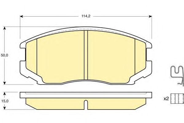 Комплект тормозных колодок, диско 6132149 GIRLING