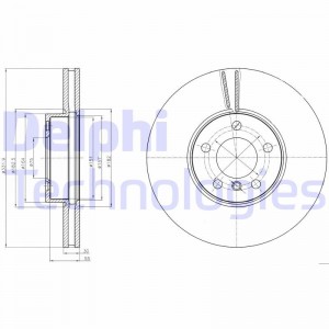 Диск тормозной BG9061 DELPHI