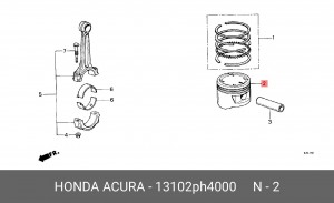 Деталь 13102PH4000 HONDA