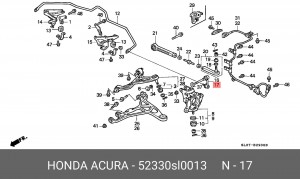Тяга / стойка, стабилизатор 52330SL0013 HONDA