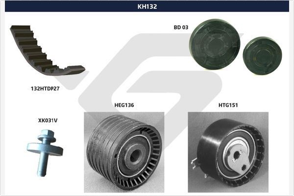 Комплект ремня ГРМ KH 132 HUTCHINSON