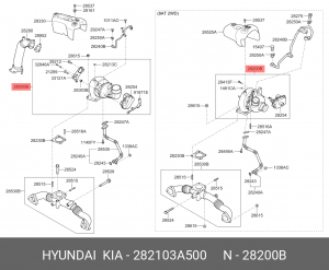 Компрессор, наддув 282103A500 HYUNDAI KIA