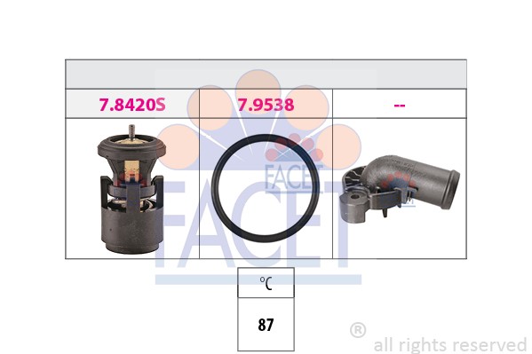 Термостат, охлаждающая жидкость 7.8561K FACET
