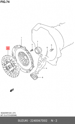 Диск сцепления 22400-67D02 SUZUKI