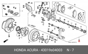 Тормозной суппорт 43019S04003 HONDA