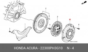 Нажимной диск сцепления 22300PH3G10 HONDA