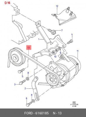 Клиновой ремень 6 160 185 FORD