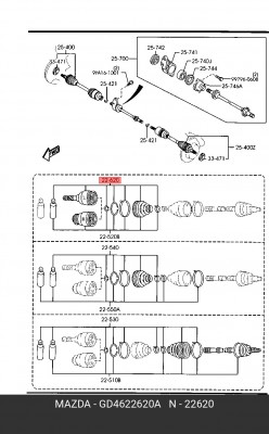 ШРУС GD4622620A MAZDA
