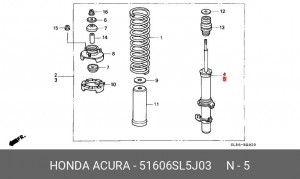 Амортизатор подвески 51606SL5J03 HONDA