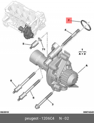 Прокладка, впускной коллектор 1206 C4 CITROEN PEUGEOT