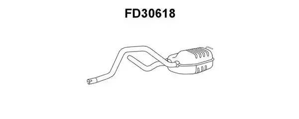Средний глушитель выхлопных газов FD30618 VENEPORTE