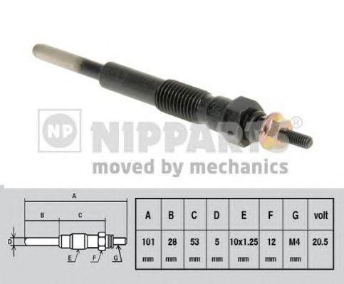 Свеча накаливания J5712010 H B JAKOPARTS NIPPARTS