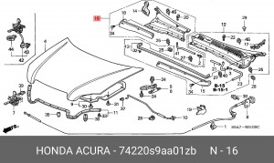 Деталь 74220S9AA01ZB HONDA