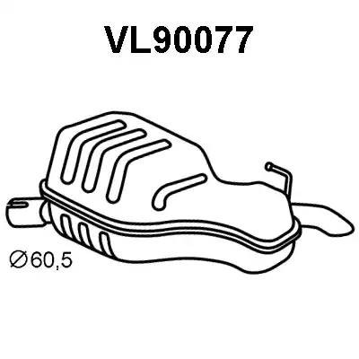 Глушитель выхлопных газов конечный VL90077 VENEPORTE
