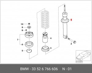 Амортизатор подвески 33 52 6 766 606 BMW